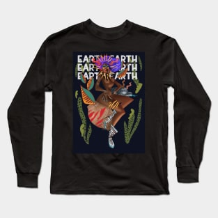 Black Power Earth Long Sleeve T-Shirt